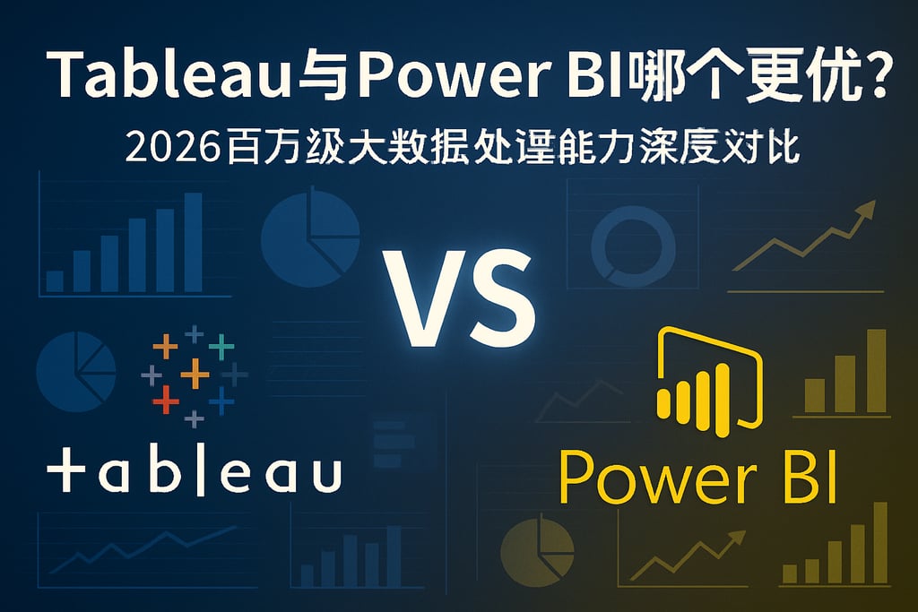 Tableau与Power BI哪个更优？2026百万级大数据处理能力深度对比